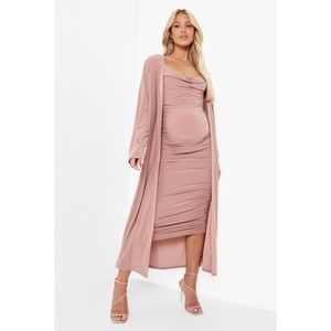Boohoo Maternity Dress with Duster